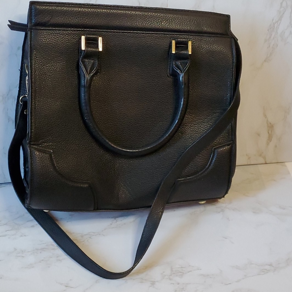 H&M Vegan Leather Black Satchel